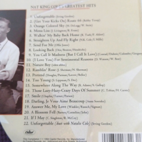 Nat King Cole greatest hits CD - Picture 4 of 5